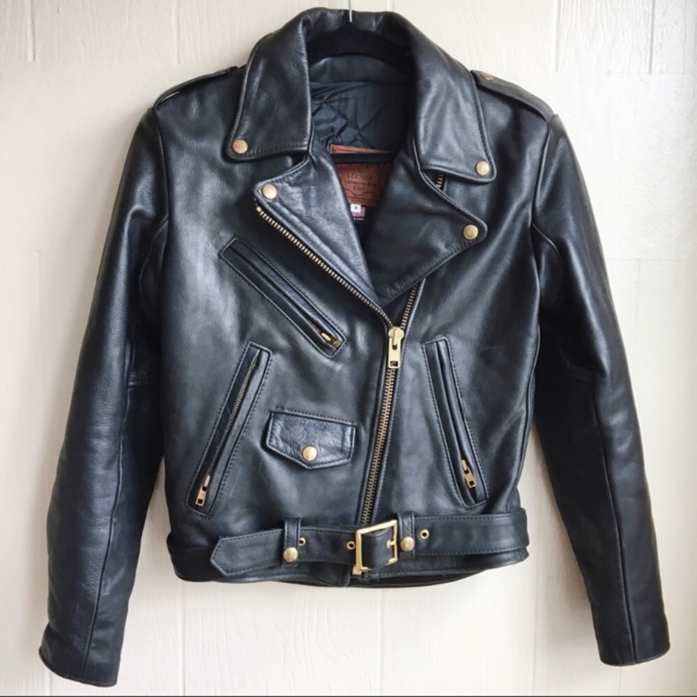 Walter Dyer is Leather motorcycle jacket